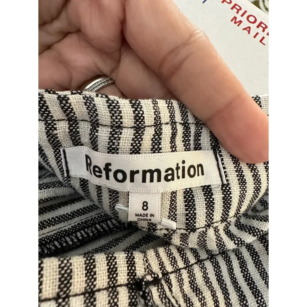 Reformation Nico Linen Pant Relaxed Fit Womans 8 NWOT